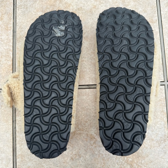 BIRKENSTOCK Papillio Arizona Big Buckle Teddy Sandals Eggshell 38 - Picture 13 of 14